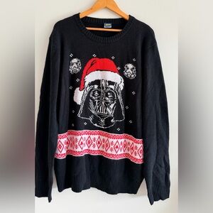 Star Wars Darth Vader Christmas Sweater XXL Ugly Holiday Knit Black